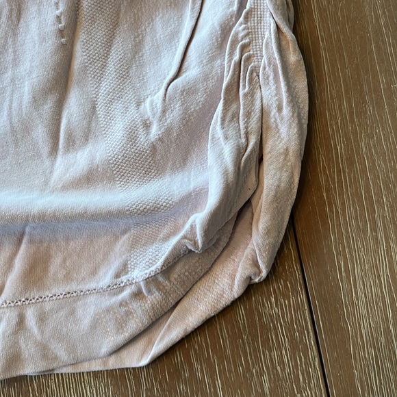 Athleta Womens Speedlight Racerback Tank Top M Medium Pale Pink Ruched Seamless - Picture 10 of 11